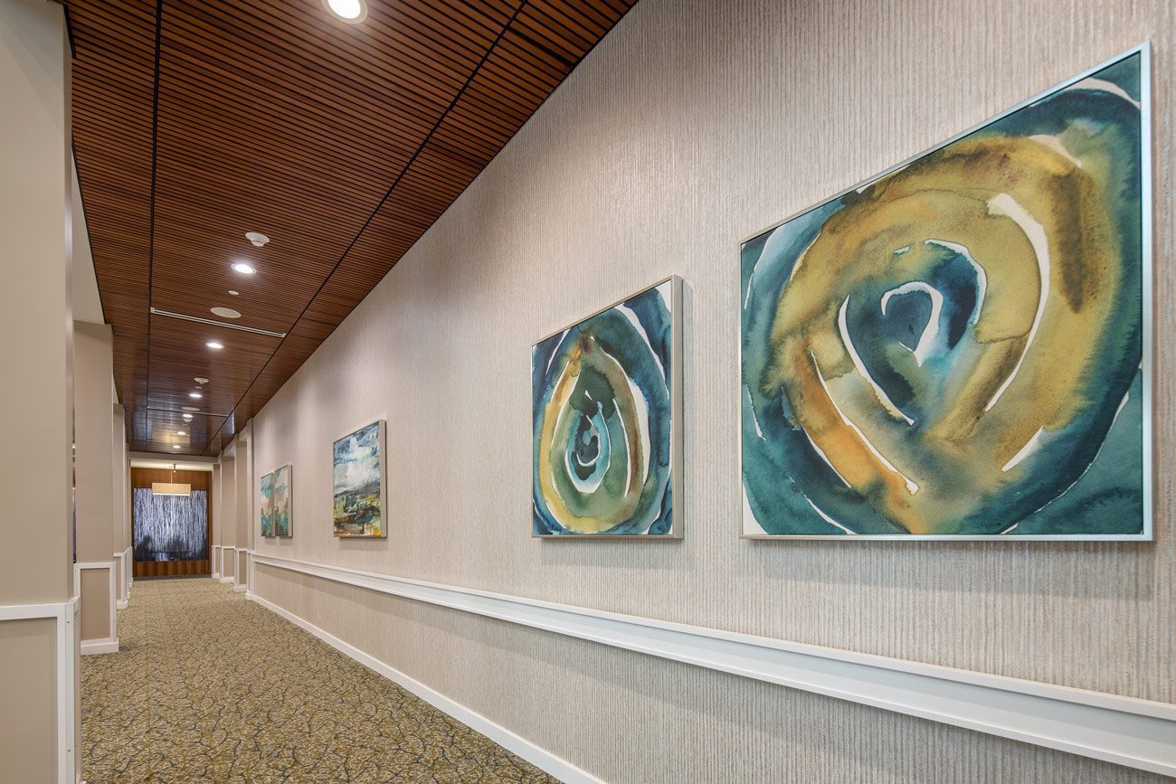 abstract hallway art