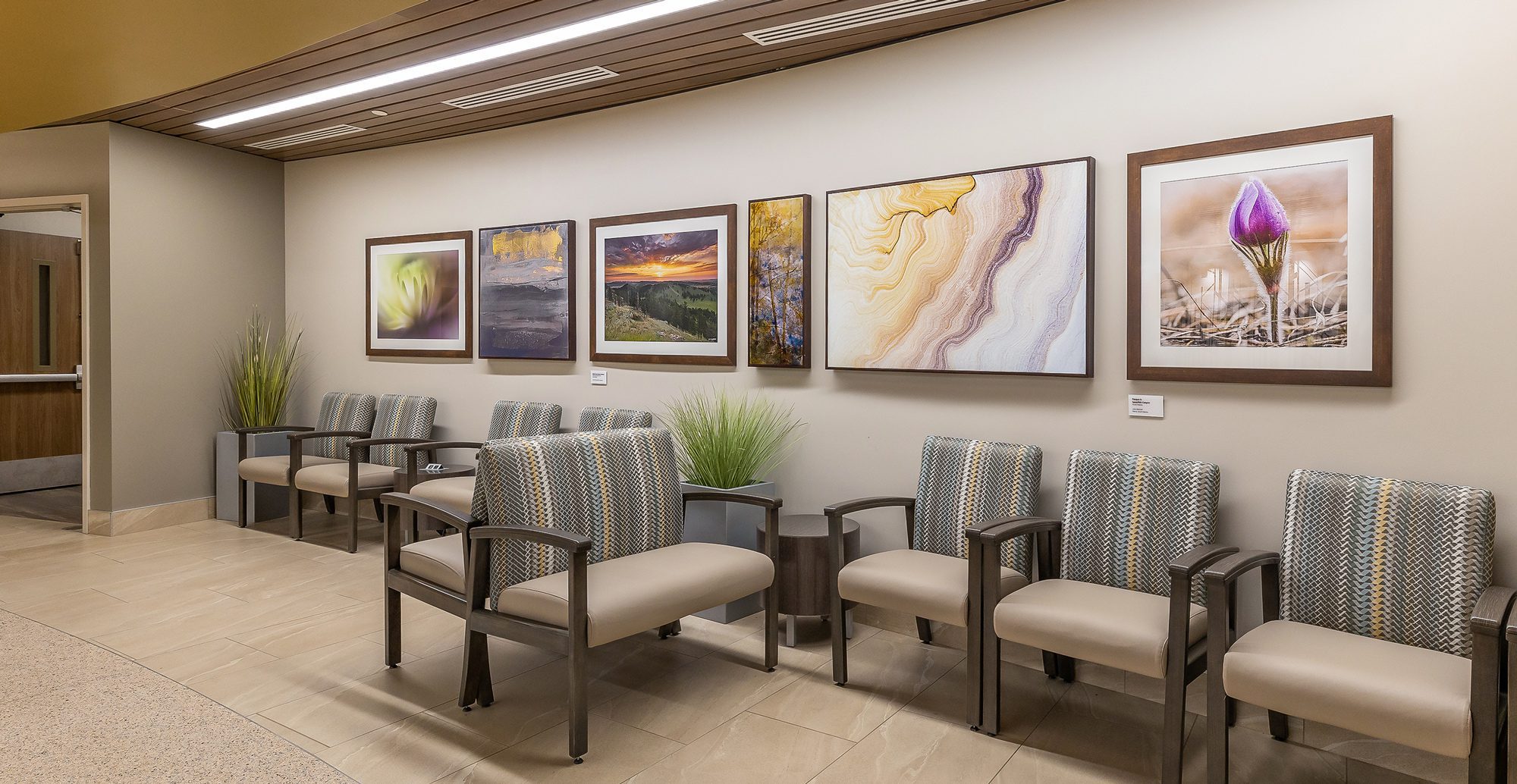 Local artwork supports a patient-centered design approach at this hospital.